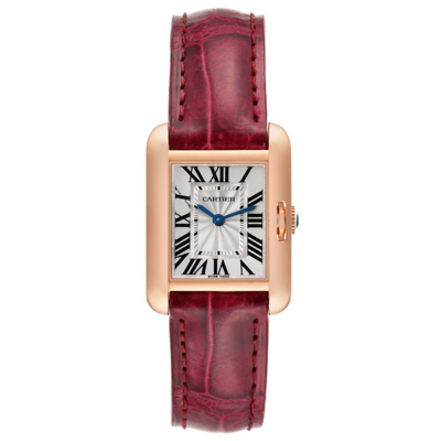 Shop Cartier Tank Anglaise Rose Gold Small Ladies Watch W5310027 Box Papers In Not Applicable