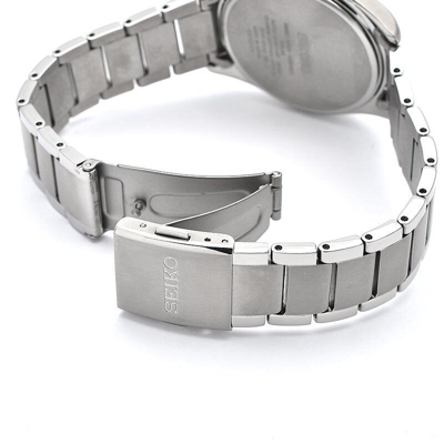 Pre-owned Seiko Selection Sbtm287 Titanium Sapphire Crystal Radio Solar Watch White Dial