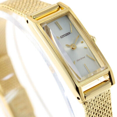 Pre-owned Citizen Key Kii: Eco Drive Eg7042-52a White Gold Solar Women's Watch In Box