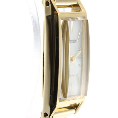 Pre-owned Citizen Key Kii: Eco Drive Eg7042-52a White Gold Solar Women's Watch In Box
