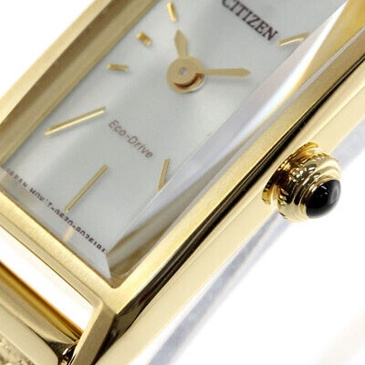 Pre-owned Citizen Key Kii: Eco Drive Eg7042-52a White Gold Solar Women's Watch In Box