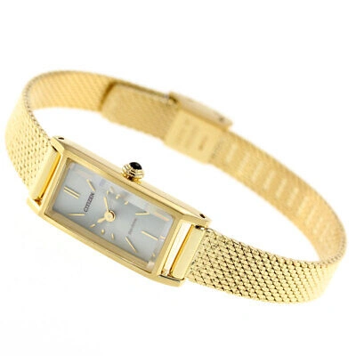 Pre-owned Citizen Key Kii: Eco Drive Eg7042-52a White Gold Solar Women's Watch In Box