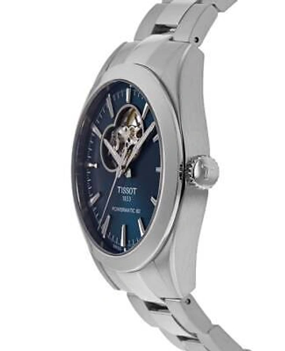 Pre-owned Tissot Gentleman Open Heart Automatic Blue Men's Watch T127.407.11.041.01