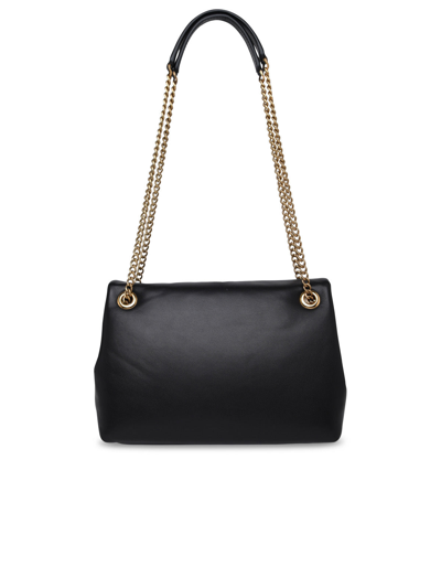 Shop Dolce & Gabbana Woman  Medium 'devotion' Black Nappa Leather Bag