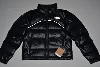 Pre-owned The North Face Authentic  Womens 2000 Retro Nuptse Jacket Shiny Black All Sizes