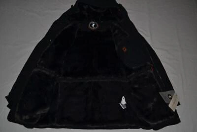 Pre-owned Save The Duck Authentic  Men's Antoine Faux Fur Lined Hooded Parka All Sizes In Black