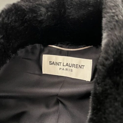 Pre-owned Saint Laurent Wool Overcoat In All Siztes In Black