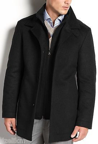 Pre-owned Hugo Boss Black Label By  Jacket Wool Coat Jacket (peacoat) In Browns