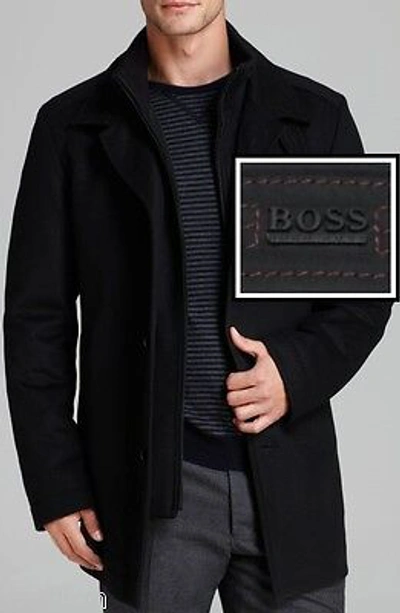 Pre-owned Hugo Boss Black Label By  Jacket Wool Coat Jacket (peacoat) In Browns