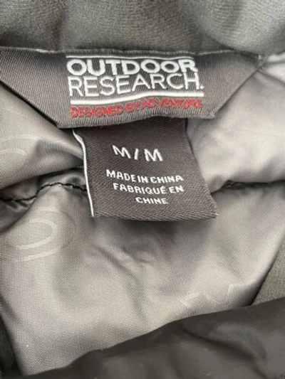 Pre-owned Outdoor Research Transcendent Alpine 650 Fill Down Jacket Men's Medium -black