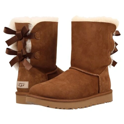 Pre-owned Ugg [1016225-che] Womens  Bailey Bow Ii In Brown