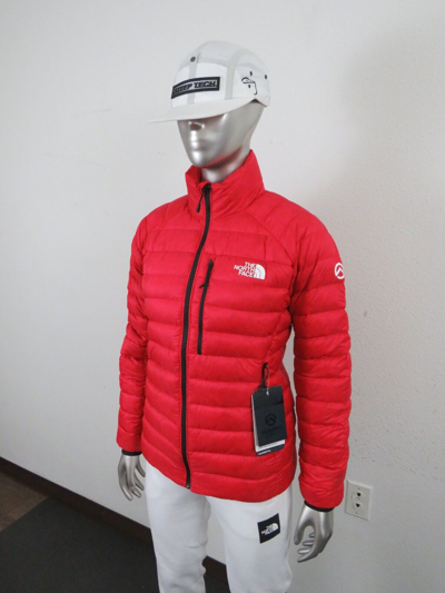 Pre-owned The North Face Womens  Summit Breithorn 800-down Full Zip Insulated Jacket - Red In Tnf Red