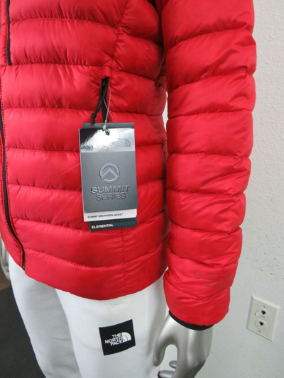 Pre-owned The North Face Womens  Summit Breithorn 800-down Full Zip Insulated Jacket - Red In Tnf Red