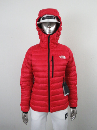 Pre-owned The North Face Womens  Summit Breithorn 800-down Hoodie Insulated Jacket - Red In Tnf Red