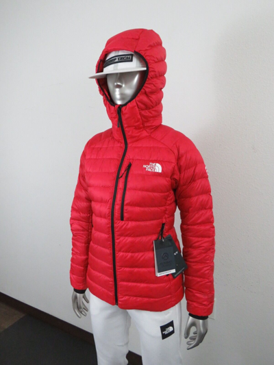 Pre-owned The North Face Womens  Summit Breithorn 800-down Hoodie Insulated Jacket - Red In Tnf Red