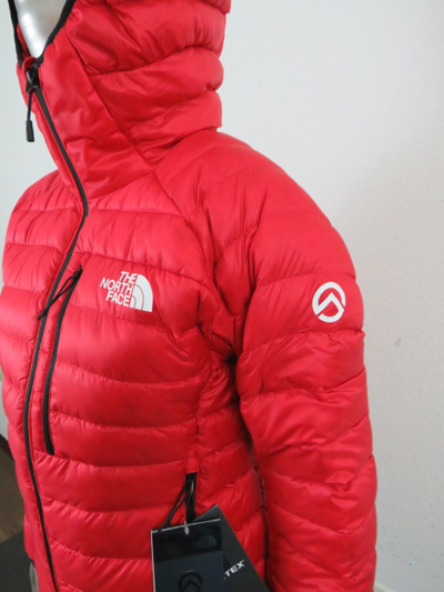 Pre-owned The North Face Womens  Summit Breithorn 800-down Hoodie Insulated Jacket - Red In Tnf Red