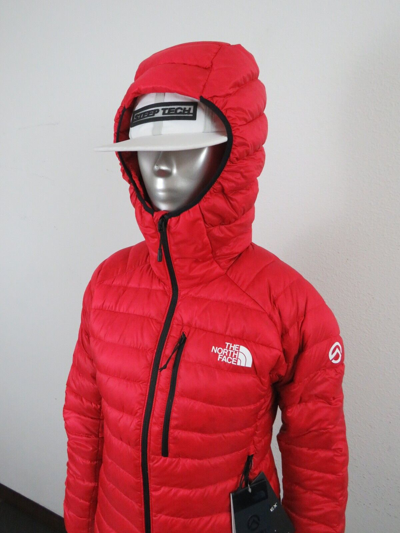 Pre-owned The North Face Womens  Summit Breithorn 800-down Hoodie Insulated Jacket - Red In Tnf Red