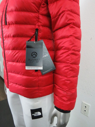 Pre-owned The North Face Womens  Summit Breithorn 800-down Hoodie Insulated Jacket - Red In Tnf Red