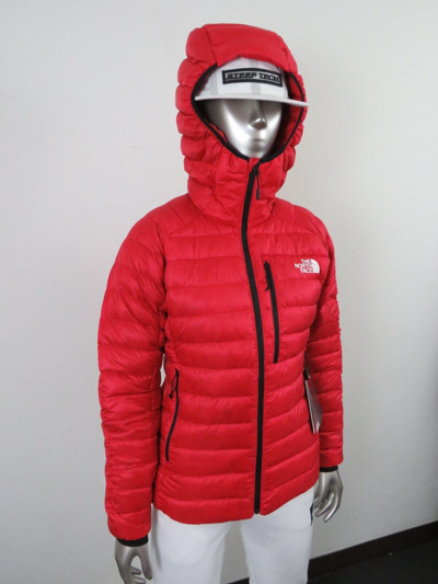 Pre-owned The North Face Womens  Summit Breithorn 800-down Hoodie Insulated Jacket - Red In Tnf Red