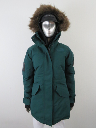 Pre-owned The North Face Womens  Expedition Mcmurdo 700-down Warm Parka Jacket Green In Ponderosa Green