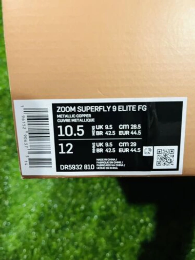 Pre-owned Nike Zoom Mercurial Superfly 9 Elite Fg Metallic Copper Mens Sizes Dr5932-810
