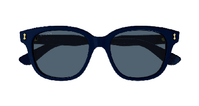 Pre-owned Gucci Original  Sunglasses Gg1264s 002 Blue Frame Blue Gradient Lens 54mm