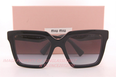 Pre-owned Miu Miu Brand  Sunglasses Mu 03ys 1ab 5d1 Black/gradient Gray For Women