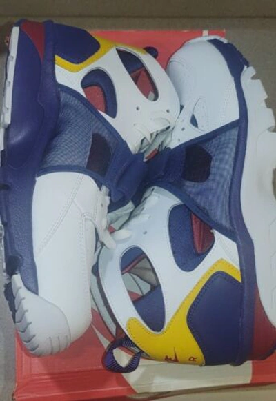 Pre-owned Nike Air Max Trainer Huarache Retro Og White Navy Yellow Lifestyle Shoe Size 13