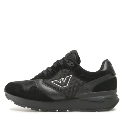 Pre-owned Emporio Armani Shoes Sneaker  Man Sz. Us 7 X4x642xn951 A083 Black