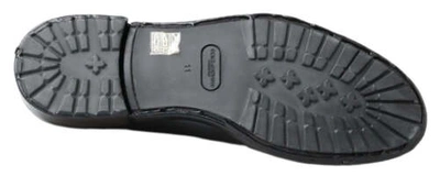 Pre-owned Dolce & Gabbana Dolce&gabbana Men Black Derby Boots 100% Leather Almond Toe Lace Up Flat Booties