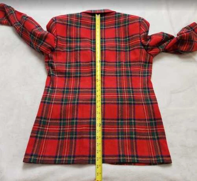 Pre-owned J.crew Factory Men's J Crew Factory Tartan Plaid Christmas Thompson Slim Fit Blazer Jacket In Red