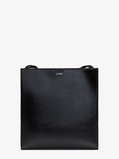 Shop Jil Sander Woman Tangle Woman Black Shoulder Bags