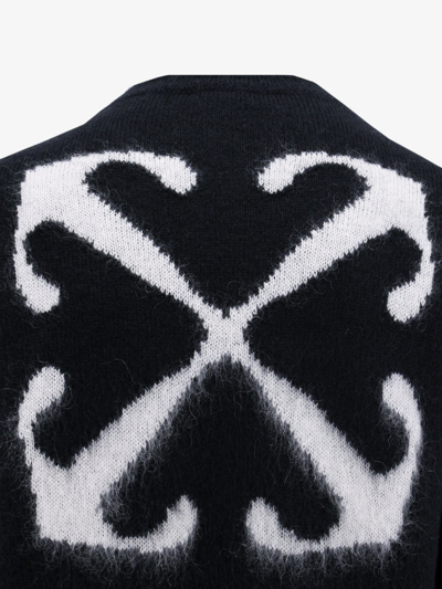 Shop Off-white Off White Man Sweater Man Black Knitwear