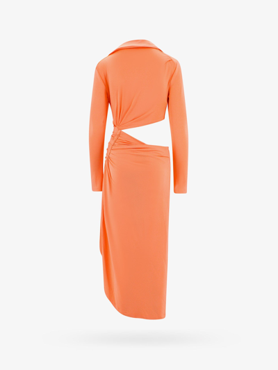Shop Off-white Off White Woman Dress Woman Orange Dresses