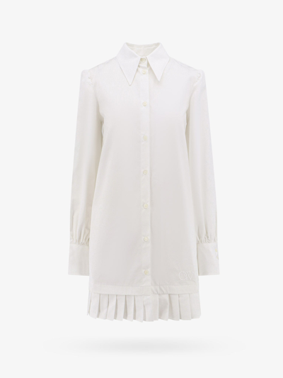 Shop Off-white Off White Woman Dress Woman White Dresses