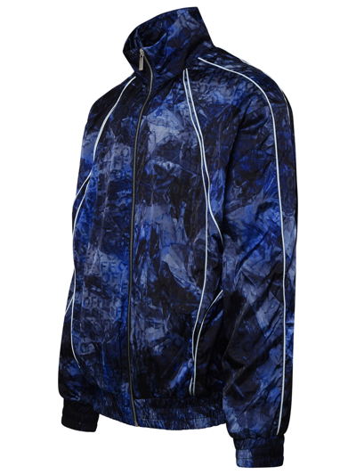 Shop Off-white Man  Blue Polyamide Jacket