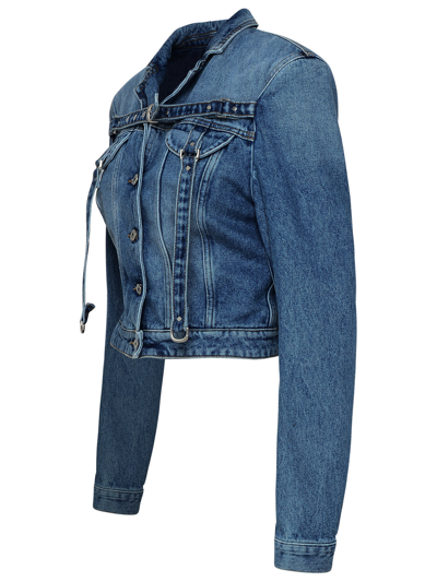 Shop Off-white Woman  Light Blue Denim Jacket