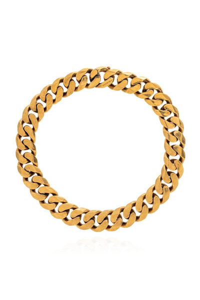 Shop Balenciaga Chain Necklace In Gold