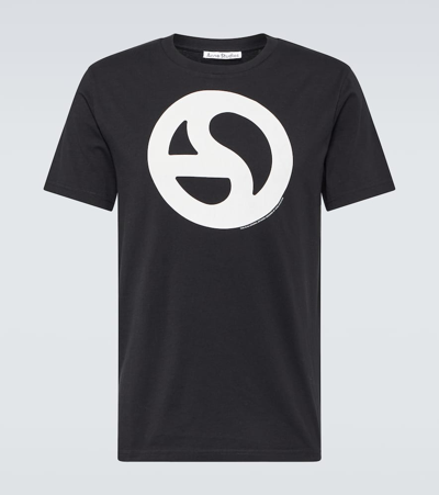Shop Acne Studios Cotton-blend Jersey T-shirt In Black