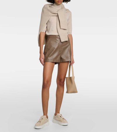 Max Mara Cecina Virgin Wool Turtleneck Sweater In Beige