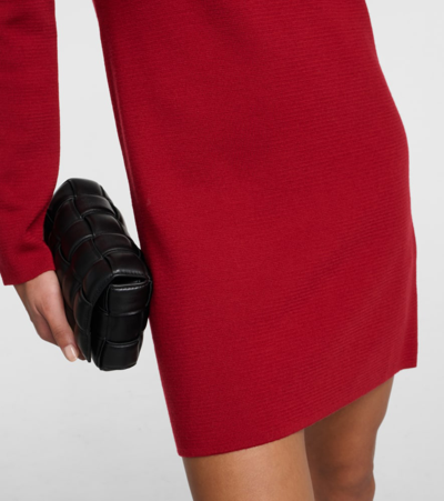Max Mara Eridani Wool Minidress In Red