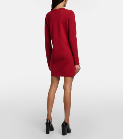 Max Mara Eridani Wool Minidress In Red