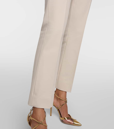 S Max Mara Cotton And Viscose Trousers Fatina In White