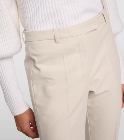 S Max Mara Cotton And Viscose Trousers Fatina In White