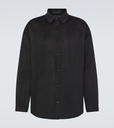 Shop Acne Studios Detar Wool Over Shirt In Black
