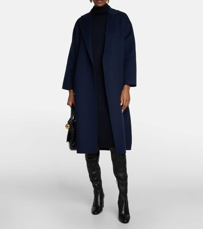 Shop 's Max Mara Nina Virgin Wool Coat In Blue