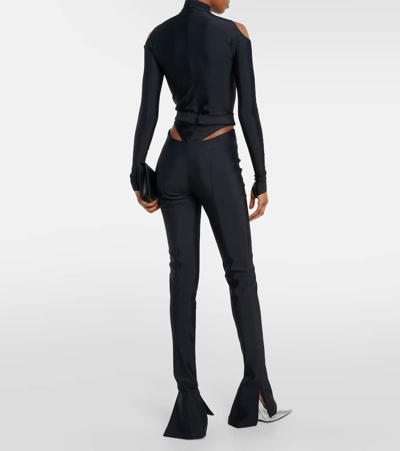 Shop Mugler Cutout Bodysuit In Black
