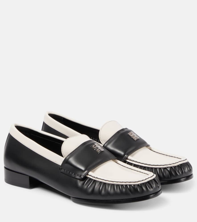 Shop Givenchy 4g Leather Loafers In Multicoloured
