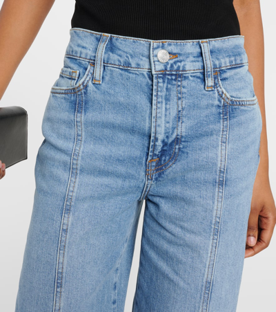 Frame Le Slim Palazzo High-rise Jeans In Blue