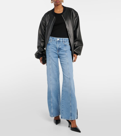 Frame Le Slim Palazzo High-rise Jeans In Blue